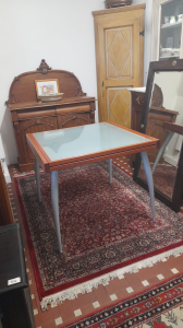 TAVOLO MODERNO CALLIGARIS LEGNO E CRISTA