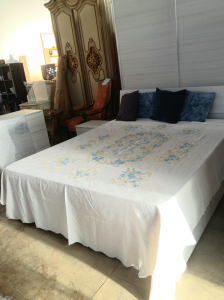 COPRILETTO COTONE VINTAGE RICAMATO